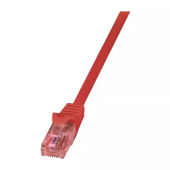 LogiLink Cat.6 U/UTP patch kábel, meď, červený, 0,5 m, PrimeLine