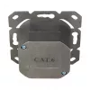 LOGILINK Cat.6 zásuvka na stenu 2xRJ45 STP horizontálna, čisto biela