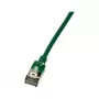 LogiLink CQ9025S Cat.6A U/FTP SlimLine patch kábel, TPE, 0,5 m, zelený