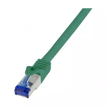 LogiLink Cat.6A S/FTP Ultraflex Patch kábel, 0,25 m, zelený, GHMT certifikovaný