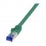 LogiLink Cat.6A S/FTP Ultraflex patch kábel, GHMT certifikovaný, zelený, 1,0 m