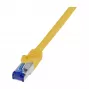 LogiLink Cat.6A S/FTP Ultraflex patch kábel, GHMT certifikovaný, žltý, 0,25 m
