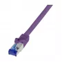 LogiLink Cat.6A S/FTP Ultraflex patch kábel, fialový, 1,0 m, GHMT certifikovaný