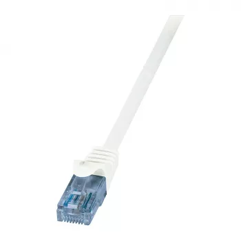 LogiLink Cat.6A U/UTP Ethernet patch kábel, RJ45, 0,25 m, biely