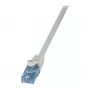LogiLink Cat.6A U/UTP patch kábel, RJ45, sivý, 1,5 m, 10 Gbit/s