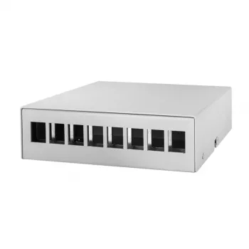 Logilink Consolidation Point Box 8-portová, montáž na stôl/stenu/lištu, sivý