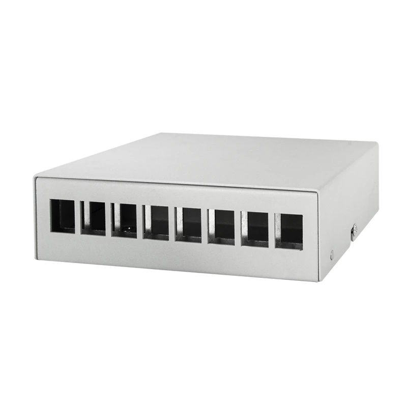 Logilink Consolidation Point Box 8-portová, montáž na stôl/stenu/lištu, sivý
