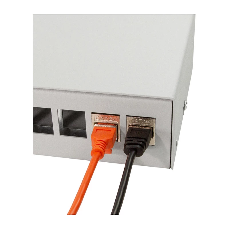 Logilink Consolidation Point Box 8-portová, montáž na stôl/stenu/lištu, sivý