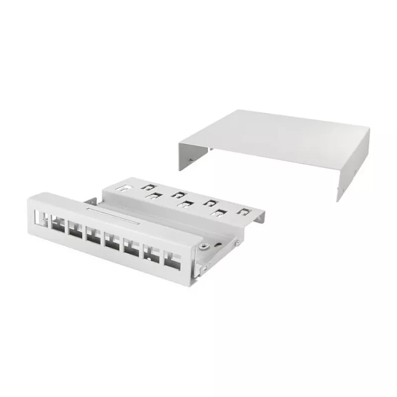 Logilink Consolidation Point Box 8-portová, montáž na stôl/stenu/lištu, sivý