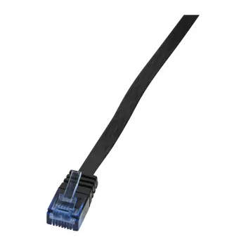 LOGILINK CP0137B plochý kábel Cat.5e U/UTP patch kábel, RJ45, čierny, 5,0 m