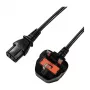 Logilink CP121 napájací kábel - BS 1363 (UK) na IEC C13, 1,8 m, čierny