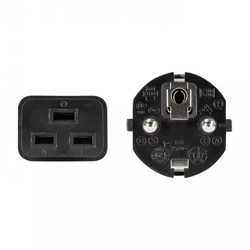 Logilink CP151 napájací kábel, CEE 7/7 na IEC C19, čierny, 1 m