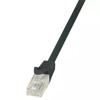 LogiLink CP2023U EconLine Cat6 U/UTP RJ45 patch kábel - 0,5 m, čierny, so snap-on ochranou