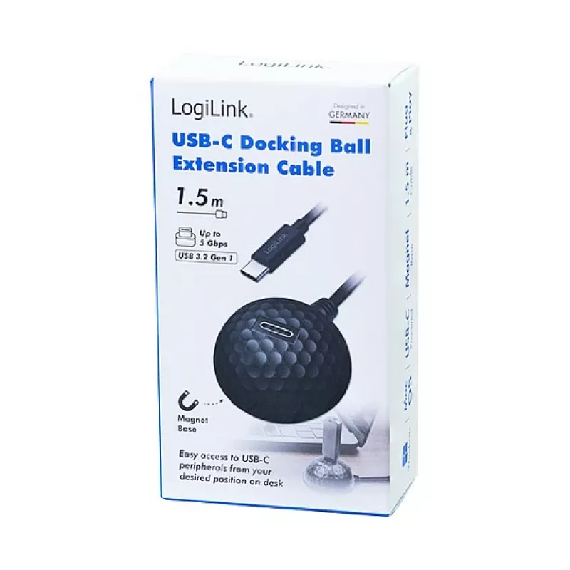 LogiLink CU0099 USB 3.2 Gen1 Type-C konektor samec na konektor samica predlžovací kábel, 5 Gbps, čierna, 1,5 m