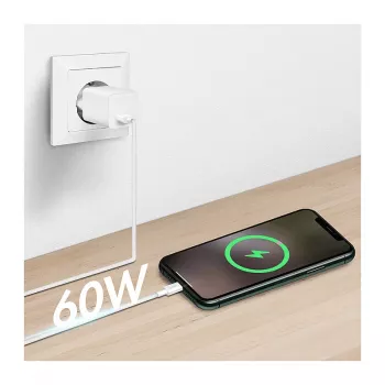 LogiLink CU0320 USB 2.0 Type-C kábel, USB-A na USB-C, 480 Mbps, 60W, nylonový pletený, biely, 0,5 m