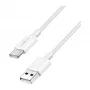 LogiLink CU0320 USB 2.0 Type-C kábel, USB-A na USB-C, 480 Mbps, 60W, nylonový pletený, biely, 0,5 m