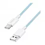 LogiLink CU0330 USB 2.0 Type-C kábel, USB-A konektor samec na USB-C konektor samec, 480 Mbps, 60W Power Delivery, nylonový oplet, modrý, 1 m