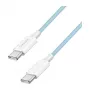 LogiLink CU0350 USB 2.0 Type-C na Type-C kábel, 1 m, nylon spletaný, modrý, 60W Power Delivery, 480 Mbps