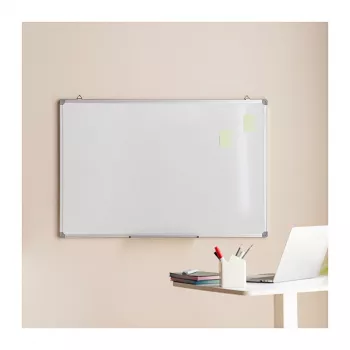 LOGILINK Dry Erase Biela tabuľa na stenu 120x90 cm Magnetická oceľová tabuľa s hliníkovým rámom