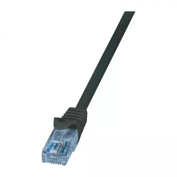 LogiLink EconLine Cat.6A U/UTP patch kábel RJ45, 0,25 m, čierny
