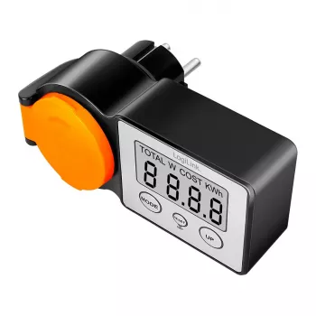 LogiLink Merač spotreby energie do exteriéru, LCD displej, čierna/oranžová