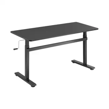 LogiLink EO0027 výškovo nastaviteľný stôl s doskou, 140 × 60 cm, čierny