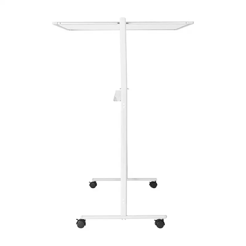 LogiLink EO0064 Mobilná obojstranná biela tabuľa, magnetická oceľ, hliníkový rám, 120x80 cm, biela/strieborná