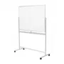 LogiLink EO0064 Mobilná obojstranná biela tabuľa, magnetická oceľ, hliníkový rám, 120x80 cm, biela/strieborná