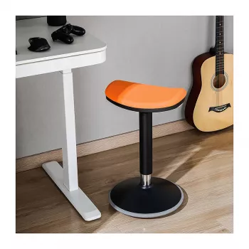 LOGILINK EO0071 ergonomická výškovo nastaviteľná hojdacia stolička, oranžová – nosnosť 120 kg, plynová pružina