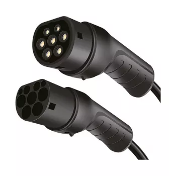 LogiLink EVC0128 Type 2 špirálový kábel pre nabíjanie elektromobilu, 11kW, 3-fázový, 20A, 5m, čierny s úložnou taškou