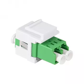 LogiLink FA03LC5 LC duplex sklolaminátový adaptér, bez príruby, zelený – 12 kusov