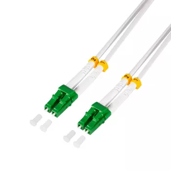 LogiLink FC0LC05 OS2 simplex optický patch kábel, LC/APC na LC/APC, 5m, biely