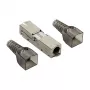 LogiLink na mieste montovateľný RJ45 konektor Cat.6A STP 10G, beznástrojový IDC, zinková zliatina, AWG 22-26, strieborný