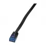 LogiLink Plochý patch kábel Cat.5e U/UTP, RJ45, 0,5 m, čierny