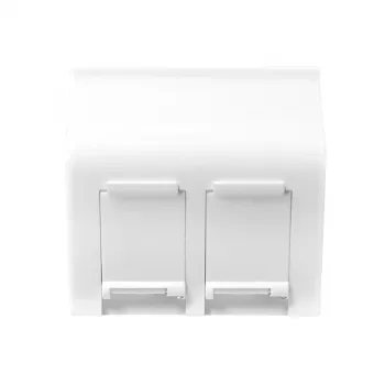 LogiLink francúzsky kryt 45° typ, 45x45 mm, 2 porty, biely