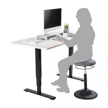LOGILINK výškovo nastaviteľná stolička EO0022 - ergonomická stolička pre aktívne sedenie s plynovým piestom, 360° otáčanie, čierna