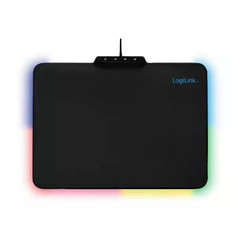LogiLink ID0155 RGB herná podložka pod myš – silikónový povrch, protišmyková gumená základňa, napájanie USB-A, 36x26cm, čierna