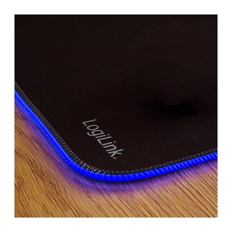LOGILINK ID0183 herná podložka pod myš s RGB LED, 350x260mm, 3mm mäkká, čierna
