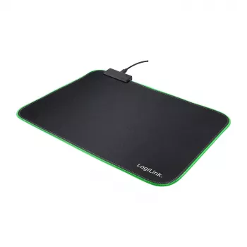 LOGILINK ID0183 herná podložka pod myš s RGB LED, 350x260mm, 3mm mäkká, čierna