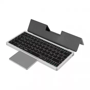LOGILINK ID0214 bezdrôtová klávesnica s touchpadom, Bluetooth 5.1, 3-kanálová, sivá