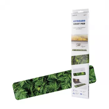 LogiLink Podložka pod zápästie pre klávesnicu, dlhá - Ergonomická pamäťová pena podložka pod zápästie pre klávesnice v plnej veľkosti, protišmyková základňa, čierna