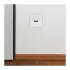 LogiLink kryt keystone pre 2 moduly, predsadený, UP/50, čistobiela