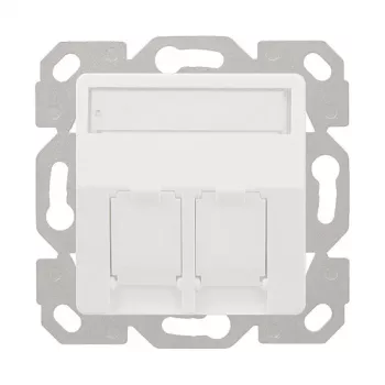 LogiLink kryt keystone pre 2 moduly, predsadený, UP/50, čistobiela
