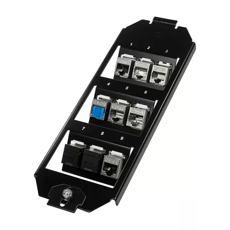 Logilink Keystone podlahová vložka pre 3 x 3 Keystone moduly, čierna
