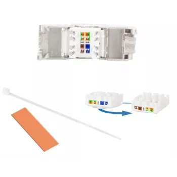 LogiLink Keystone Jack Cat.6A STP s krytkou proti prachu, 14,4 mm, 22-26 AWG, 24 kusov