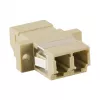 LogiLink LC Duplex multimode optický adaptér s prírubou, béžový