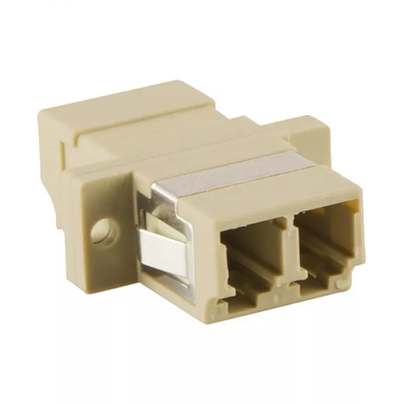 LogiLink LC Duplex multimode optický adaptér s prírubou, béžový