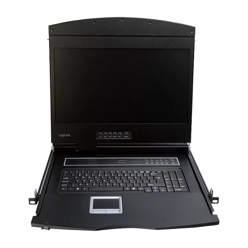 LOGILINK LC902GE KVM konzola s 19-palcovým LCD displejom, VGA, nemecká klávesnica