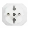 LogiLink LPS218 Euro adaptér zásuvky s 2 zásuvkami, biely