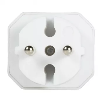 LogiLink LPS218 Euro adaptér zásuvky s 2 zásuvkami, biely